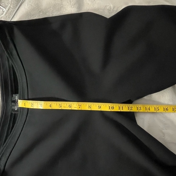 St. John Caviar Black Cigarette Ankle Pants Size 12 Side Zip Closure Wool Blend - Picture 12 of 13